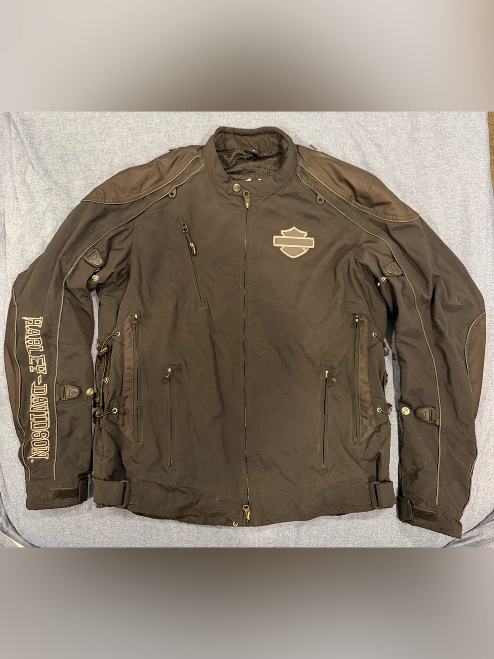 Harley-Davidson Men's Black & Gray Willie G Skull Performance Motorcycle Jacket